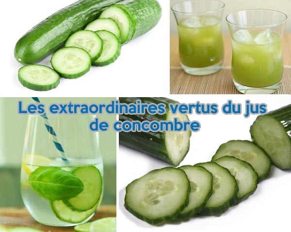 Les vertus du jus de concombre - 600 x 480